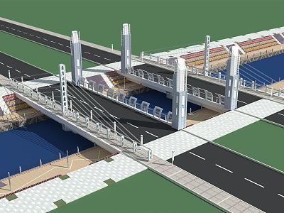 歐式便民小橋3D模型 設計與應用的完美融合